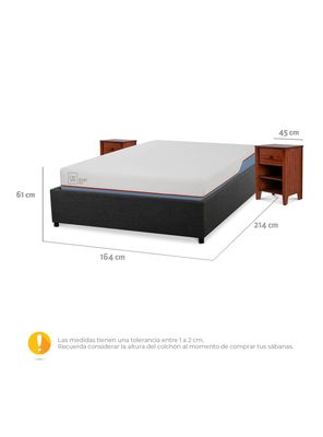 Imagen 2 del producto Boxet Excellence Plus 2 Plazas + Velador Torino