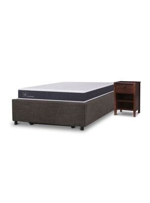 Cama Space Box Ortopedic 1.5 Plazas + Muebles New Torino
