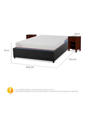 Imagen 2 del producto Boxet Excellence Plus 2 Plazas + Velador Torino Chocolate