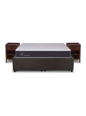 Cama Space Box Ortopedic 2 Plazas +Muebles Torino Chocolate
