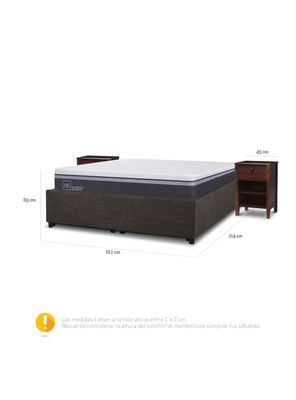 Imagen 2 del producto Cama Space Box Ortopedic Advance 2 Plazas + Muebles Torino