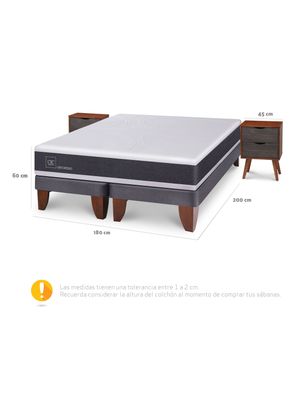 Imagen 2 del producto Cama Europea New Ortopedic King Veladores Niger