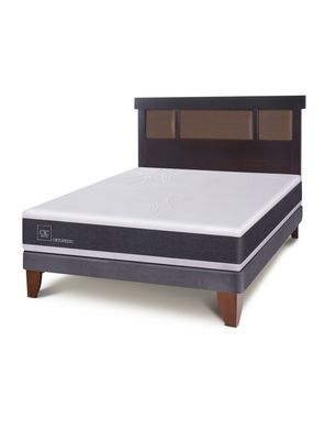 Cama Europea New Ortopedic 2 Plazas Bn Respaldo New Dublin Choc