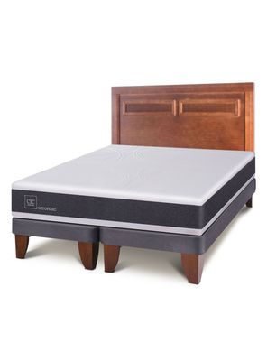 Cama Europea New Ortopedic 2 Plazas Bd Respaldo Milan