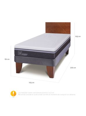 Imagen 2 del producto Cama Europea Ortopedic Advance 1.5 Plazas + Respaldo New Villarrica
