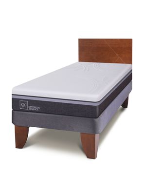 Cama Europea Ortopedic Advance 1.5 Plazas + Respaldo New Villarrica