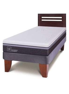 Cama Europea Ortopedic Advance 2 Plazas Base Dividida + Respaldo New Gales