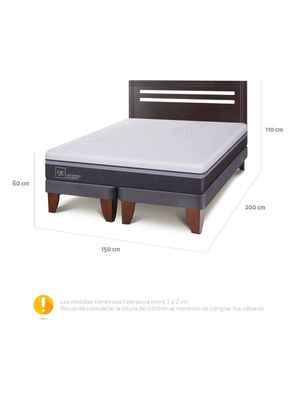 Imagen 2 del producto Cama Europea Ortopedic Advance 2 Plazas Base Dividida + Respaldo New Munich