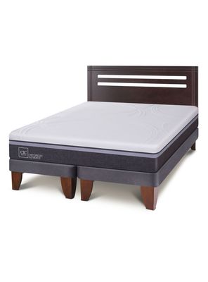 Cama Europea Ortopedic Advance 2 Plazas Base Dividida + Respaldo New Munich