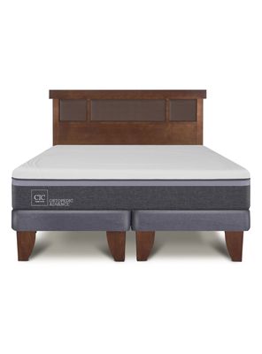 Imagen 2 del producto Cama Europea Ortopedic Advance 2 Plazas Base Dividida + Respaldo New Dublín Caramelo