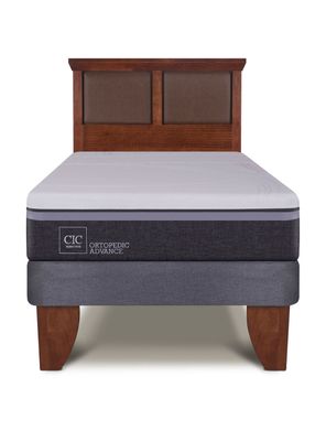 Cama Europea Ortopedic Advance 1.5 Plazas + Respaldo New Torino