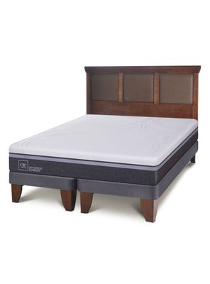 Cama Europea Ortopedic Advance 2 Plazas Base Dividida + Respaldo New Torino