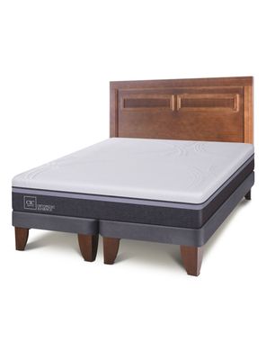 Cama Europea Ortopedic Advance 2 Plazas Base Dividida + Respaldo Milán