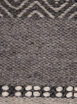 Imagen 2 del producto Alfombra 190 x 290 cm Wool Tribal Rayas Gris