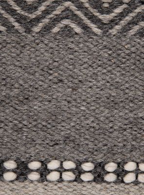 Imagen 2 del producto Alfombra 240 x 340 cm Wool Tribal Rayas Gris