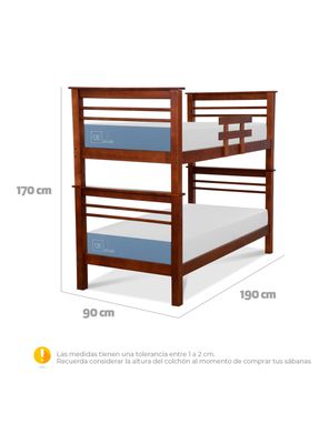 Imagen 2 del producto Camarote Oxford 1 Plaza + Colchón Excellence