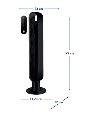 Imagen 2 del producto Ventilador Torre Wifi VT08R Black