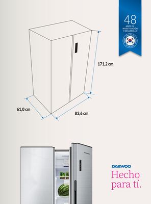 Imagen 2 del producto Refrigerador Side by Side No Frost 401 Litros DRSS408NFNNDCL