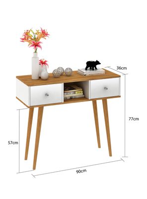 Imagen 2 del producto Arrimo Retro 2 Cajones Blanco Madera