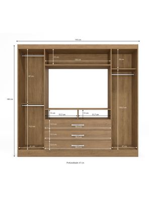 Imagen 2 del producto Clóset Trinidad TV 46"" 3 Cajones 2 Puertas