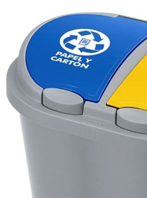 Imagen 2 del producto Basurero Rimax 50 lt 2 Entradas con Pedal