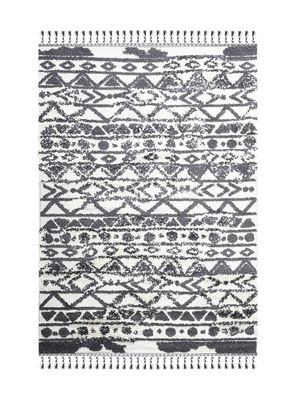 Alfombra Marruecos 200x290 cm Crema-Negro