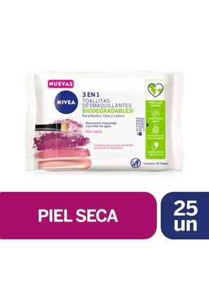 Toallitas Nivea Desmaquillantes Suaves Piel Seca 25 Unidades