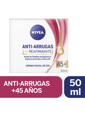 Crema Nivea Facial Antiarrugas 45+ Reafirmante 50 ml