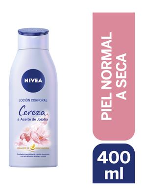 Loción Nivea Corporal Cereza & Aceite de Jojoba 400 ml