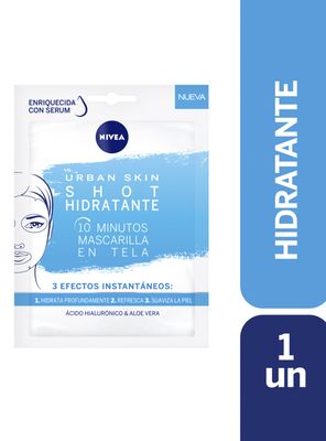 Imagen 2 del producto Mascarilla Nivea en Tela Urban Skin Shot Hidratante 10 Minutos