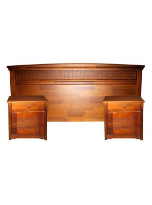 Set Respaldo Véneto King + 2 Veladores