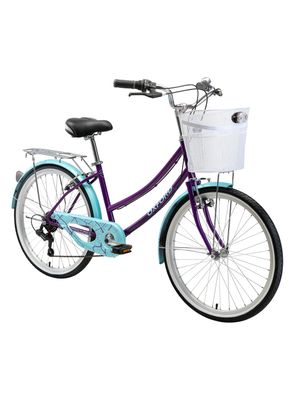 Imagen 2 del producto Bicicleta de Paseo Cyclotour Morado con Turquesa Aro 24""