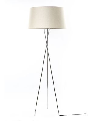 Lámpara Pie Trípode Cromado Diseño 3