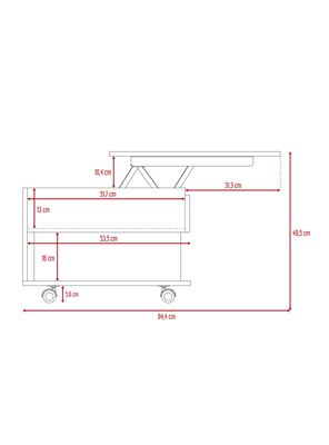 Imagen 2 del producto Mesa Funcional 5G-1 Ceniza-Wengue