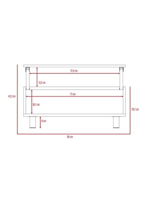 Imagen 2 del producto Mesa Funcional 5G-2 Ceniza-Wengue
