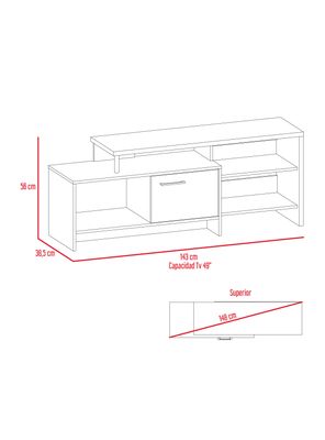 Imagen 2 del producto Mesa para TV Bengala 49"" TuHome