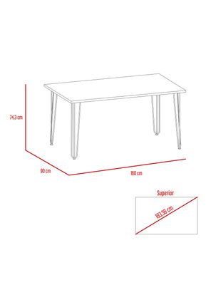 Imagen 2 del producto Mesa de Comedor Vassel Caramelo