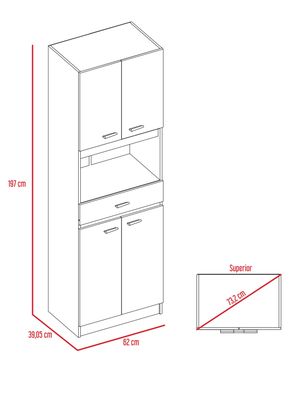 Imagen 2 del producto Módulo Microondas Bau 1 Cajón 4 Puertas