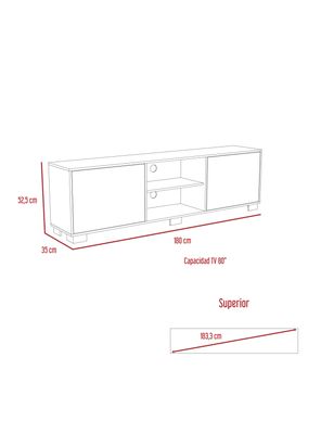Imagen 2 del producto Rack Classic Color TV 80"" Z-180 Caramelo-Wengue