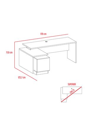 Imagen 2 del producto Escritorio Office 14 Duna-Plomo