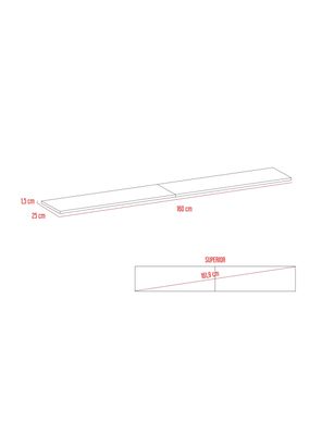 Imagen 2 del producto Repisa Vassel Wall Z-160 Miel-Plomo