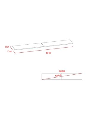 Imagen 2 del producto Repisa Vassel Wall Z-160 Habano-Blanco