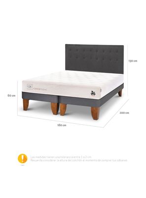 Imagen 2 del producto Cama Europea Cocopedic King + Respaldo Eufrates