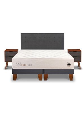Cama Europea Cocopedic King + Set Muebles Eufrates