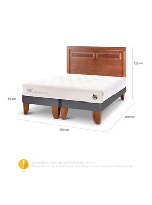 Imagen 2 del producto Cama Europea Cocopedic King + Respaldo Milán