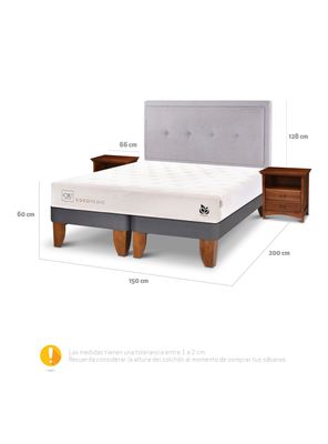 Imagen 2 del producto Cama Europea Cocopedic 2 Plazas Base Dividida + Set Muebles Ganges