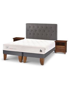 Imagen 1 del producto Cama Europea Cocopedic 2 Plazas Base Dividida + Set Muebles Kavery