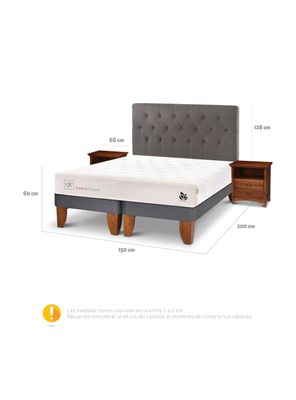 Imagen 2 del producto Cama Europea Cocopedic 2 Plazas Base Dividida + Set Muebles Kavery