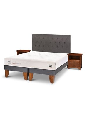 Imagen 1 del producto Cama Europea King Cocopedic Base Dividida + Set Café