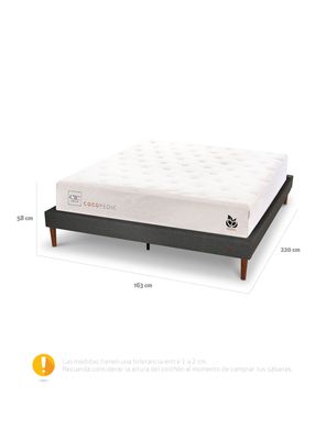 Imagen 2 del producto Cama Europea Curve Cocopedic 2 Plazas Base Dividida